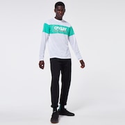 TNP Fiery Stripe LS Tee - White