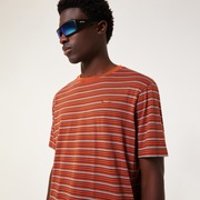 Relax Striped Tee - Grenache/Auburn Stripes