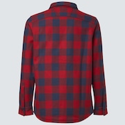 Bear Cozy Flannel - Fathom/Iron Red Check