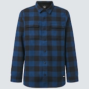 Bear Cozy Jacket - Black/Blue Check