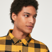 Bear Cozy Flannel - Amber Yellow/Black Check