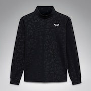 Elevate Embossed LS Mock Shirt - Pitch Black