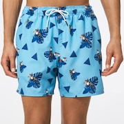 Toucan Tropics 16 Beach Short - Toucan Blue Aviator