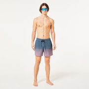 Sand Pixel Rc 16" Beachshort - Gradient Monogram Slate/Toadstool