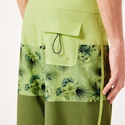 Session Rc 19" Boardshort - 3D Flower Light Green