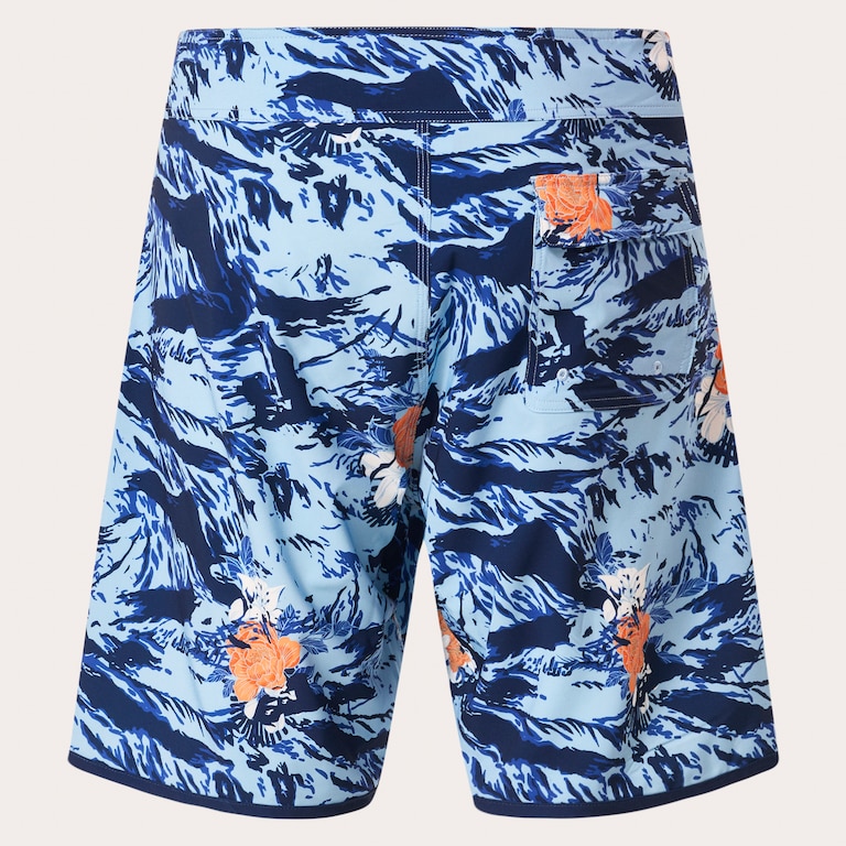 Palm Florals Rc 19” Boardshort - Tiger Flowers Camo Blue