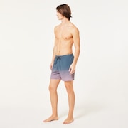 Sand Pixel Rc 16" Beachshort - Gradient Monogram Slate/Toadstool
