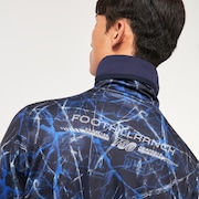 Oakley Crack Mx Hi-Neck Ls Shirt - Blue Storm Print
