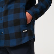 Bear Cozy Jacket - Black/Blue Check