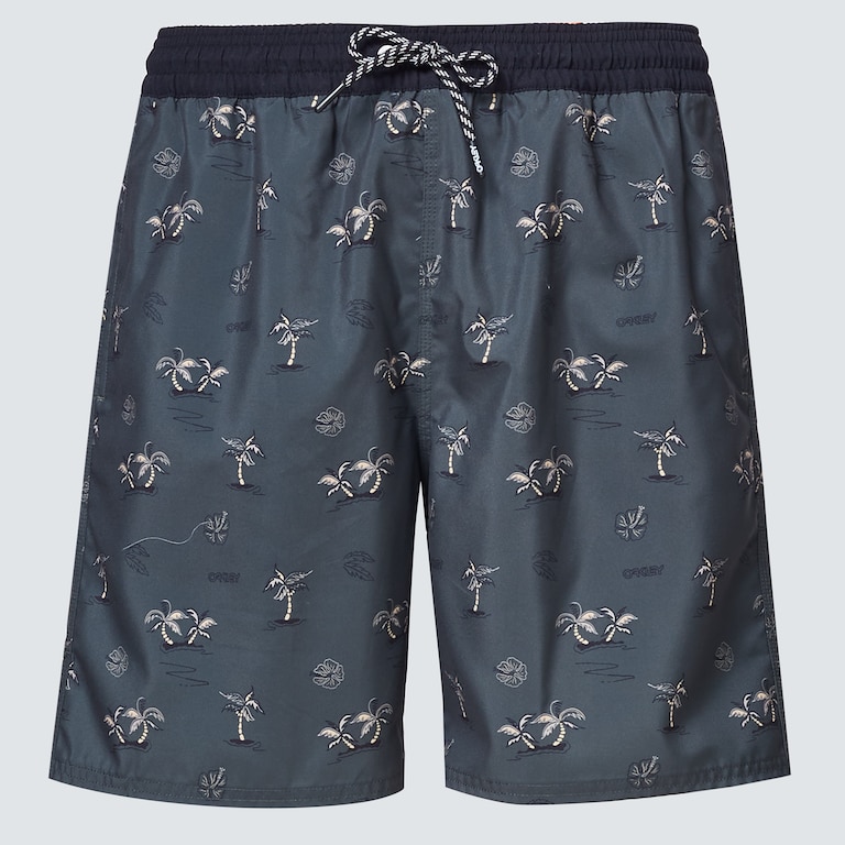 Tropics B1B Rc 18" Beach Short - Green Tropical Palms