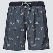 Tropics B1B Rc 18" Beach Short - Green Tropical Palms