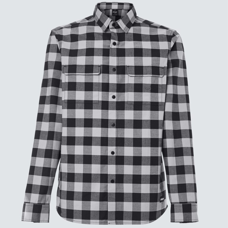 Checkered Ridge Long Sleeve - Stone Gray
