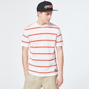 Six Stripes Short Sleeve  Tee - White