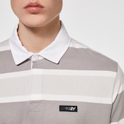 Drop Kick Rugby Polo - Stone Gray Stripes