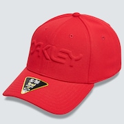 6 Panel Stretch Hat Embossed - Red Line