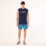 Blur Stripes Rc 16" Beachshort - Blurred Stripe Blue