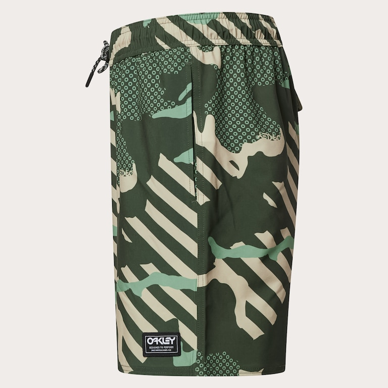 Grip Camo Rc 18" Beachshort - Green Stripe/Grip Camo
