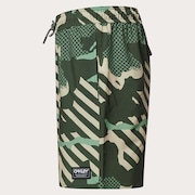Grip Camo Rc 18" Beachshort - Green Stripe/Grip Camo
