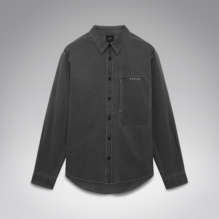 Oak Solid Ls Shirt - Pitch Black
