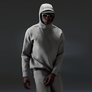 Latitude Veil Knitted Hoodie - Cement