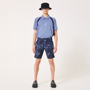 Skull Heat Block Staple Shorts - Black Print