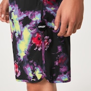Floral Splash 19" Boardshort - Acid Flower Print