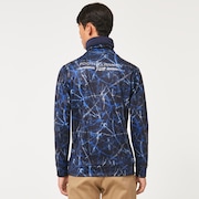 Oakley Crack Mx Hi-Neck Ls Shirt - Blue Storm Print