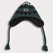 Nordic Earflap Beanie - Dark Green Norway Pattern