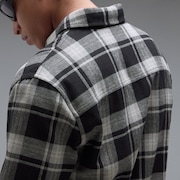 Podium Plaid Ls Flannel - Pitch Bla/Cem/Mist Check