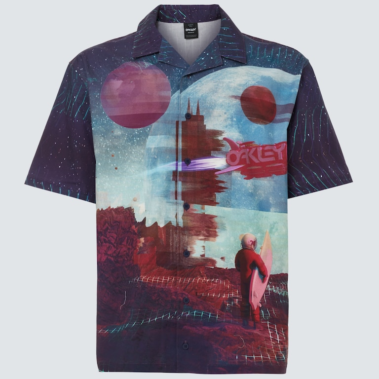 Outer Limits SS Button Down - Galaxy Print