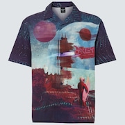 Outer Limits SS Button Down - Galaxy Print