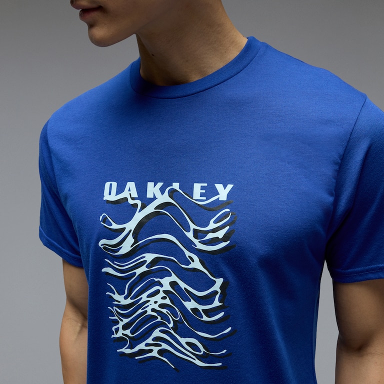 Waterscape Waves Tee - Electric Blue