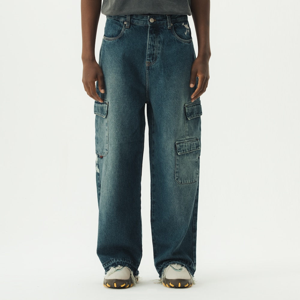 Oakley Calça Masc Mod Skull Industrial Denim Piet em Fathom