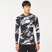 Technical Base Layer Ls Crew - Black Storm Print