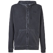Overdyed Topo Fz Hoodie - Blackout