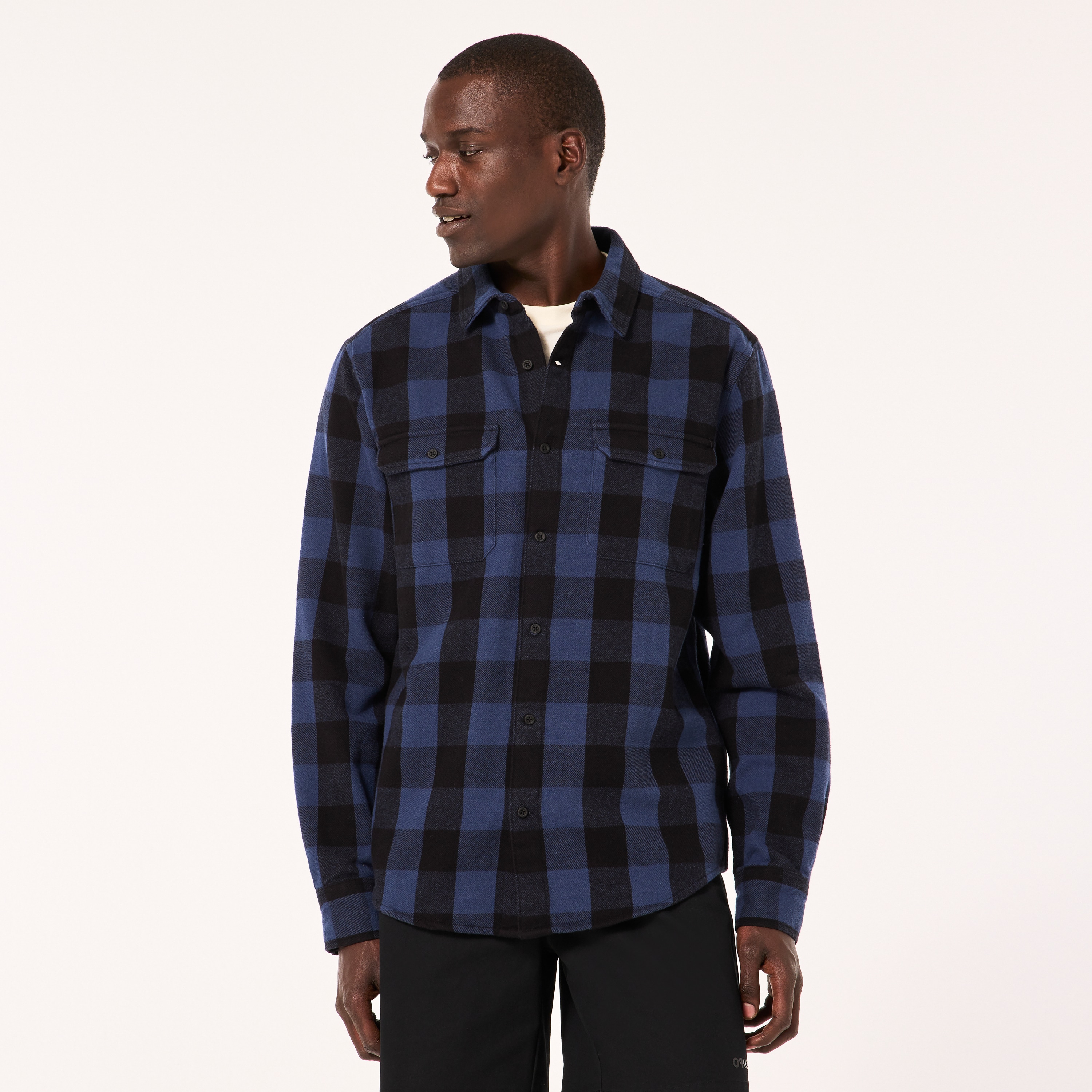 Oakley Terraformic LS Button Down in Black/Blue Check | Oakley