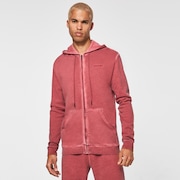 Overdyed Topo Fz Hoodie - Iron Red