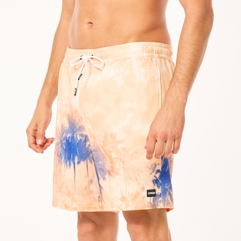 Canary Palms Rc 18" Beachshort - Palms Clouds Orange