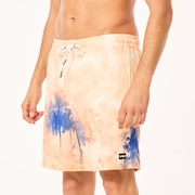 Canary Palms Rc 18" Beachshort - Palms Clouds Orange