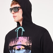 Golden Hour Bark Po Hoodie - Blackout