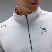 Skull Embossed LS Mock Shirt 2.0 - Nickel