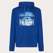 Golden Hour Bark Po Hoodie - Crystal Blue
