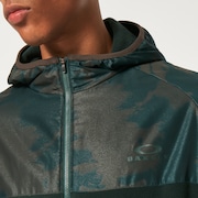 Wanderlust Fz Hoodie - Green/Mountain Td Print