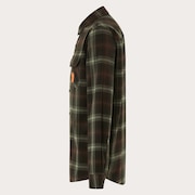 Tc Skull Flannel Shirt - Green/Brown