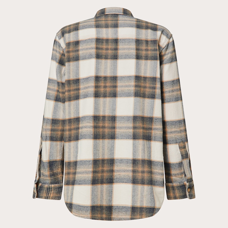 Oak Plaid LS Shirt - White/Black/Pebble