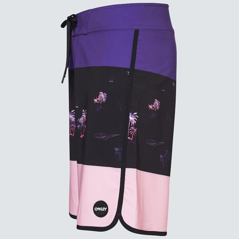Tropics St 19"Rc Boardshort - Palms Stripe Black