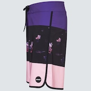 Tropics St 19"Rc Boardshort - Palms Stripe Black
