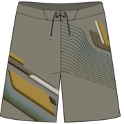 Striped 19'' Boardshort - Boulder Green