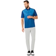 Polo Shirt Short Sleeve Striped Ellipse - Dark Blue