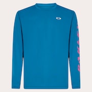 Slant Logo Print L/S Tee 8.0 - Ad Blue
